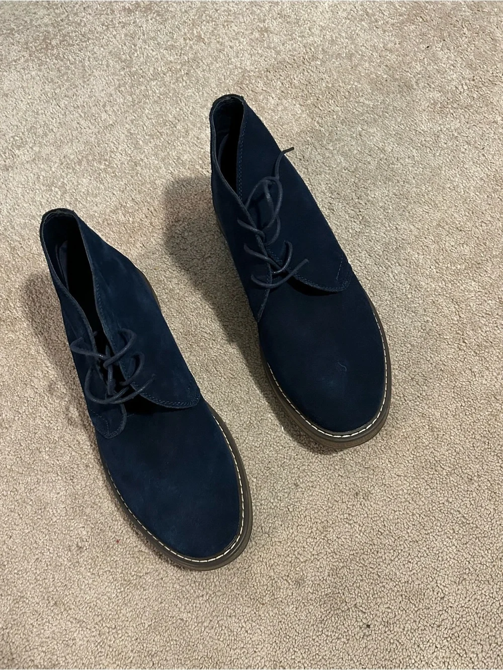 Navy Suede Chukka Boots